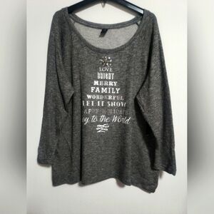 New Holiday Bright Star Glittery Top / Size 2X